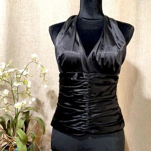 JS Boutique Black tank top night blouse size 10